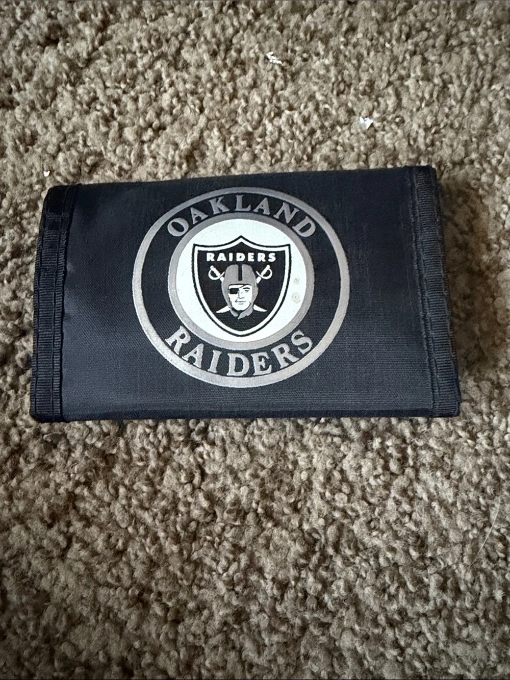 Black Tri-Fold Nylon Wallet